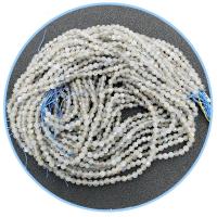 Grânulos de rocha lunar, Selenita, Roda, polido, DIY & facetada, cinza, vendido para 38 cm Strand