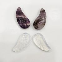 Quartz Gemstone Pendants, Wing Shape, polished, DIY, more colors for choice, 15x30mm, Sold By PC