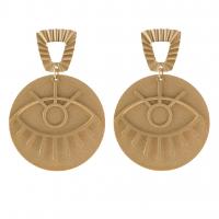 Tibetan Style Drop Earrings, plated, for woman, more colors for choice, 65x45mm, Sold By Pair