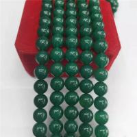 Natürliche grüne Achat Perlen, Grüner Achat, rund, poliert, DIY & verschiedene Größen vorhanden, grün, verkauft per ca. 15 ZollInch Strang