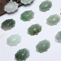 Jadeite Pendant, Lotus, Carved, Unisex, green, 28.90x21.30x5.90mm, Sold By PC