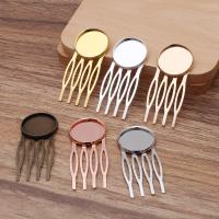 Brass Decorative Hair Comb Finding with Iron plated DIY mixed colors nickel lead & cadmium free Sold By Bag
