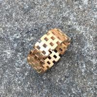 Titan Edelstahl Ringe, Titanstahl, Geometrisches Muster, plattiert, unisex & verschiedene Größen vorhanden & hohl, keine, 8mm, Größe:6-12, verkauft von PC