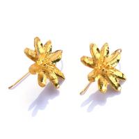 Zinc Alloy Stud Earring gold color plated & for woman nickel lead & cadmium free Sold By Pair