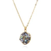 Resin Necklace Zinc Alloy with Resin with 1.96inch extender chain gold color plated Unisex & oval chain 18mm Length Approx 19.6 Inch Sold By PC