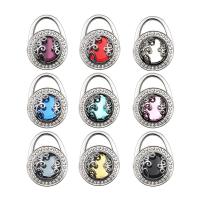 Foldable Handbag Bag Purse Table Hanger  Zinc Alloy with Crystal portable & Collapsible & with rhinestone Sold By PC