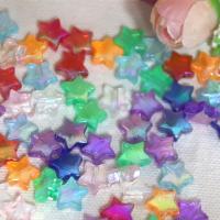 Гальванические пластиковые бусинки , Акрил, Звезда, DIY, Много цветов для выбора, 11x11mm, 500/G, продается G