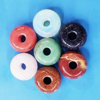 Colgantes de Gemas, Piedra natural, Donut, pulido, más colores para la opción, 17x30mm, 10PCs/Bolsa, Vendido por Bolsa