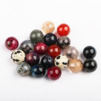 Natural Stone Beads, Round, polished, DIY, mixed colors, Sold By Bag