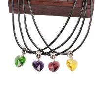 Quarz Halskette, Natürlicher Quarz, Herz, poliert, für Frau, keine, 5-20mm, Länge:ca. 45 cm, 20PCs/Tasche, verkauft von Tasche