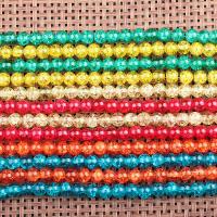 Crackle Quartz Beads, Round, polished, DIY, more colors for choice, Length:38 cm, 20Strands/Bag, Sold By Bag