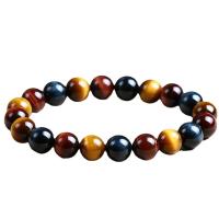 Natural Tiger Eye Bracelets, Unisex & anti-fatigue, mixed colors, Length:15 cm, Sold By PC