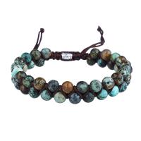 Turquoise Woven Ball Armbånd, Afrikansk turkis, forgyldt, mode smykker & Unisex, Solgt Per 15-30 cm Strand