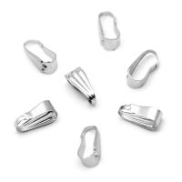 Stainless Steel Snap on Bail, plated, DIY, original color, 4x8mm, 500PCs/Bag, Sold By Bag