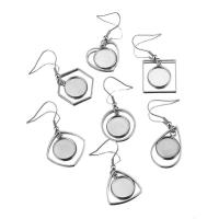 Stainless Steel Earring Drop Component plated DIY original color Inner Approx 12mm Sold By Bag