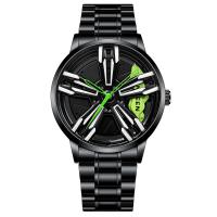 Men Wrist Watch Stainless Steel with Leather & Glass & Iron Round plated & for man & waterproof & luminated Sold By PC