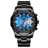 Unisexe Armbanduhr, Edelstahl, mit Synthetisches Leder & Glas & Eisen, rund, plattiert, verschiedene Stile für Wahl & wasserdicht, keine, 260x44x11mm, verkauft von PC