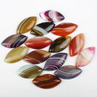 Agate Cabochon, Oval, Unisex, mixed colors, 20x40x6mm, Sold By PC