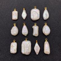 Freshwater Pearl Pendants, polished, Different Shape for Choice & Unisex, white, Sold By PC