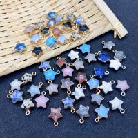 Gemstone Pendants Jewelry Natural Stone with Brass Star plated & Unisex & faceted Sold By PC