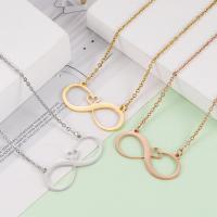 Stainless Steel Jewelry Necklace Infinity plated Unisex Length Approx 17.72 Inch Sold By PC