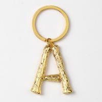 Zinc Alloy Key Clasp Alphabet Letter gold color plated golden nickel lead & cadmium free Sold By PC