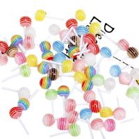 Mobile Phone DIY Decoration, Acrylic, Lollipop, different styles for choice, mixed colors, 8x20mm,10x25mm,6x15mm, 20PCs/Bag, Sold By Bag