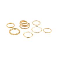 Zink legering Ring Sæt, Zinc Alloy, forgyldt, mode smykker & justerbar & for kvinde, flere farver til valg, nikkel, bly & cadmium fri, Størrelse:6-8, Solgt af sæt
