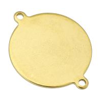 Stainless Steel Connector, gold color plated, 25x20x1mm, Hole:Approx 1mm, Sold By PC