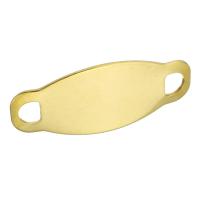 Stainless Steel Connector, gold color plated, 42x18x2mm, Hole:Approx 5mm, Sold By PC