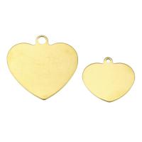 Pendientes Corazón de acero inoxidable, chapado en color dorado, diverso tamaño para la opción, Vendido por UD
