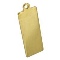 Stainless Steel Tag Charm Rectangle gold color plated Approx 2mm Sold By PC