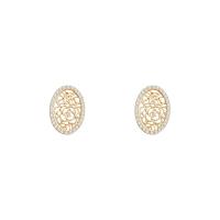 Tibetan Style Stud Earring, high quality plated, fashion jewelry & for woman, golden, 33x20mm, Sold By Pair