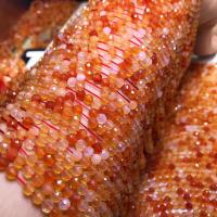 Naturlig rød agat perler, Agate, Runde, du kan DIY & facetteret, blandede farver, 4-4.5mm, Solgt Per Ca. 15 inch Strand