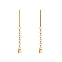 Brass Thread Through Earrings plated for woman 33mm Approx Sold By Bag