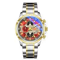 Men Wrist Watch, Stainless Steel, with Glass & Tibetan Style, Round, plated, for man & waterproof & luminated, more colors for choice, 230x47x11.80mm, Sold By PC