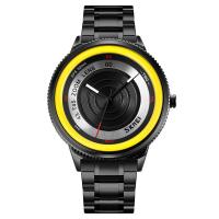 Men Wrist Watch, Stainless Steel, with Glass & Tibetan Style, Round, plated, for man & waterproof, more colors for choice, 210x44x13mm, Sold By PC