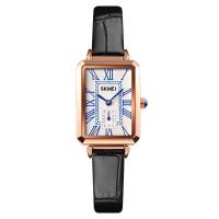 Women Wrist Watch Leather with Glass & Stainless Steel & Zinc Alloy Chinese Movement watch movement & for woman & waterproof plated Rectangle Sold By PC
