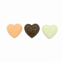 Mobile Phone DIY Decoration, Resin, Heart, epoxy gel, mixed colors, 18x17x4mm, 3PCs/Bag, Sold By Bag