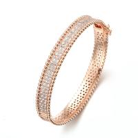 Cubic Zirconia Micro Pave Brass Bracelet, plated, micro pave cubic zirconia & for woman, more colors for choice, nickel, lead & cadmium free, 650x10mm, Sold By PC