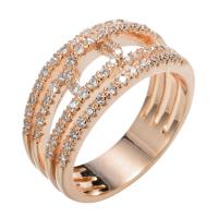 Cubic Zirconia Micro Pave Brass Ring, plated, different size for choice & micro pave cubic zirconia & for woman & hollow, more colors for choice, nickel, lead & cadmium free, Hole:Approx 3x5mm, US Ring Size:6-9, Sold By PC