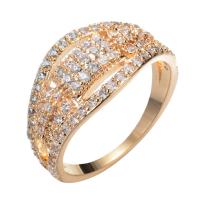 Cubic Zirconia Micro Pave Brass Ring plated & micro pave cubic zirconia & for woman nickel lead & cadmium free Approx US Ring Sold By PC