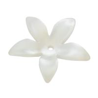Κέλυφος Χάντρα Cap, Λουλούδι, λευκό, 18x17x3mm, Τρύπα:Περίπου 1mm, Sold Με PC