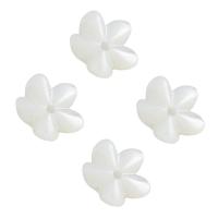 Shell Bead Cap, Flower, hvid, 8x7.50x2.50mm, Hole:Ca. 1mm, Solgt af PC
