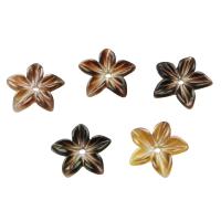 Κέλυφος Χάντρα Cap, Λουλούδι, μικτά χρώματα, 10x10x2mm, Τρύπα:Περίπου 1mm, Sold Με PC