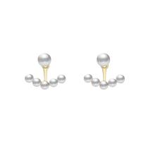 Ear Jackets Zinc Alloy with Plastic Pearl for woman nickel lead & cadmium free Sold By Pair
