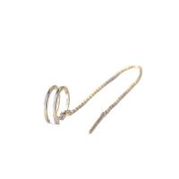 Fashion Earring Cuff and Wraps, Brass, plated, for woman, silver color, 110x10mm, 5PCs/Bag, Sold By Bag