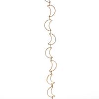 Messing dekorative kæde, forgyldt, bar kæde, gylden, 15x5mm, Solgt af m