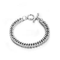 Titanium Steel Bracelet & Bangle, polished, different styles for choice & for man, original color, 8mm, Sold By PC