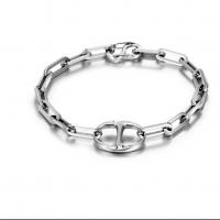 Titanium Steel Bracelet & Bangle, polished, different length for choice & Unisex, original color, 5.50mm, Sold By PC